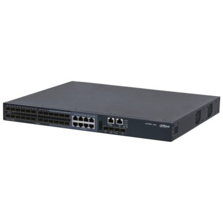 Dahua AS5600-24GF4XF 36 portos központi switch; 24 Gbit SFP / 8 Gbit RJ45 / 4 10Gbit SFP uplink port; menedzselhető