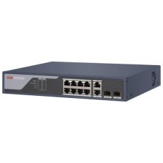   Hikvision DS-3E1310P-SI(V2) 10 portos PoE switch (125 W); 8 PoE + 2 kombinált uplink port; smart menedzselhető