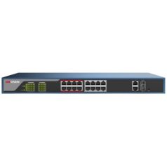   Hikvision DS-3E1318P-EI(new) 18 portos PoE switch (230 W); 16 PoE + 2 kombinált uplink port; smart menedzselhető