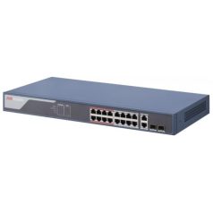   Hikvision DS-3E1318P-SI(new) 18 portos PoE switch (230 W); 16 PoE + 2 kombinált uplink port; smart menedzselhető