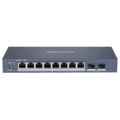   Hikvision DS-3E1510P-SI 10 portos Gbit PoE switch (110 W); 8 PoE + 2 SFP uplink port; smart menedzselhető