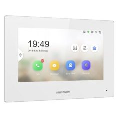   Hikvision DS-KH6320Y-WTE2-W/Europe BV IP video-kaputelefon beltéri egység; 7" LCD kijelző; 1024x600 felbontás; WiFi; kétvezetékes; fehér