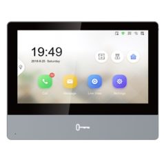   Hikvision DS-KH8350-TE1 IP video-kaputelefon beltéri egység; 7" LCD kijelző; 1024x600 felbontás; PoE