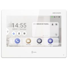   Hikvision DS-KH9310-WTE1 Android IP video-kaputelefon beltéri egység; 7" LCD kijelző; 1024x600 felbontás; WiFi; 12 VDC/PoE