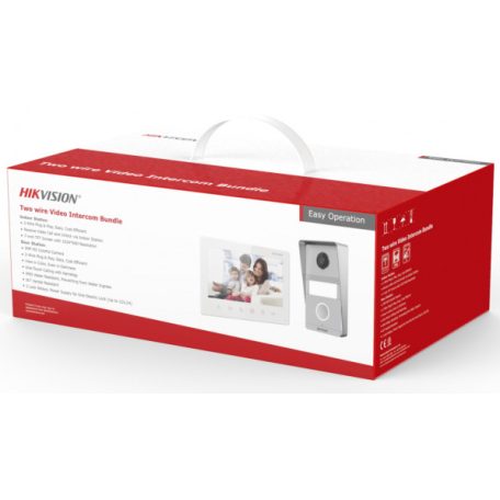 Hikvision DS-KIS101-P/Flush Analóg video-kaputelefon szett kültéri egységgel; kétvezetékes; süllyeszthető