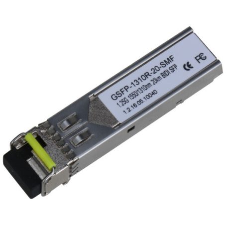 Dahua GSFP-1310R-20-SMF Monomódusú SFP modul; simplex LC; 1,25G; TX1550 nm/RX1310 nm