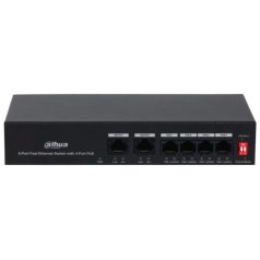   Dahua PFS3006-4ET-36 6 portos PoE switch (36 W); 4 PoE+ / 2 RJ45 uplink port; nem menedzselhető