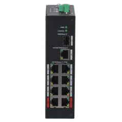   Dahua PFS3110-8ET-96-V2 10 portos PoE switch (96 W); 6 PoE+ / 2 HiPoE+ / 1 RJ45 + 1 SFP uplink port; nem menedzselhető