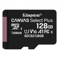   Kingston SDCS2/128GB 128GB microSD kártya; microSDXC; UHS-I Speed Class; U1; V10; adapterrel