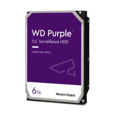   Western Digital WD63PURZ WD Purple; 6 TB biztonságtechnikai merevlemez; 256 MB cache; 24/7 alkalmazásra;nem RAID kompatibilis